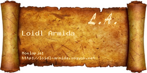 Loidl Armida névjegykártya